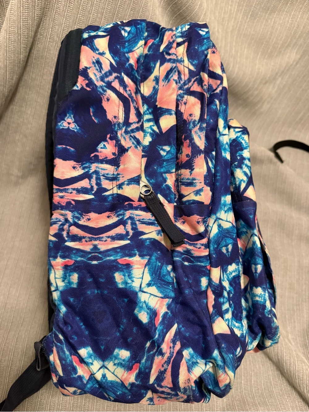 Jansport Navy Blue & Pink Abstract Pattern Backpack - Picture 6 of 12